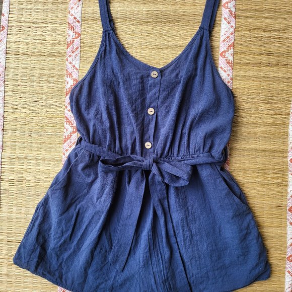 Women's Blue Romper - Picture 1 of 6